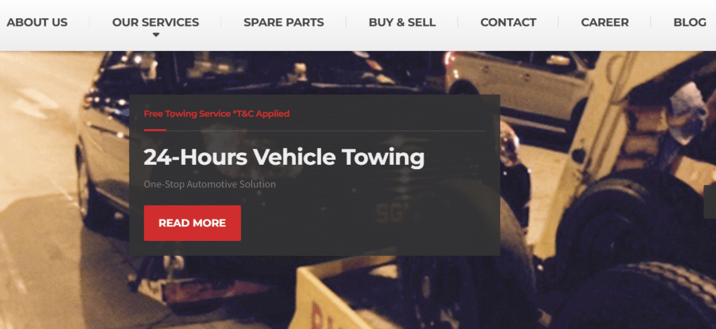 Towing services in Singapore
