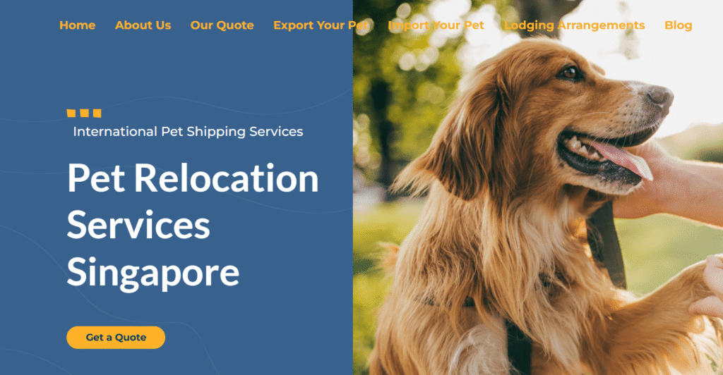 Pet relocation services in Singapore