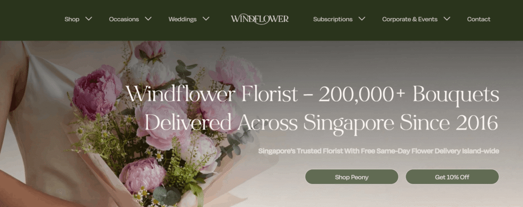 bridal bouquets in Singapore