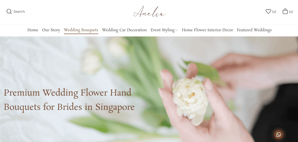 bridal bouquets in Singapore
