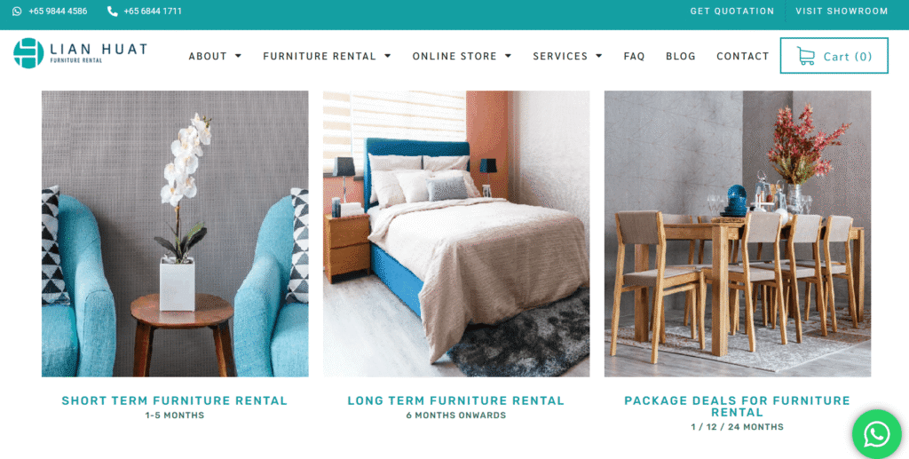 Furniture rentals in Singapore